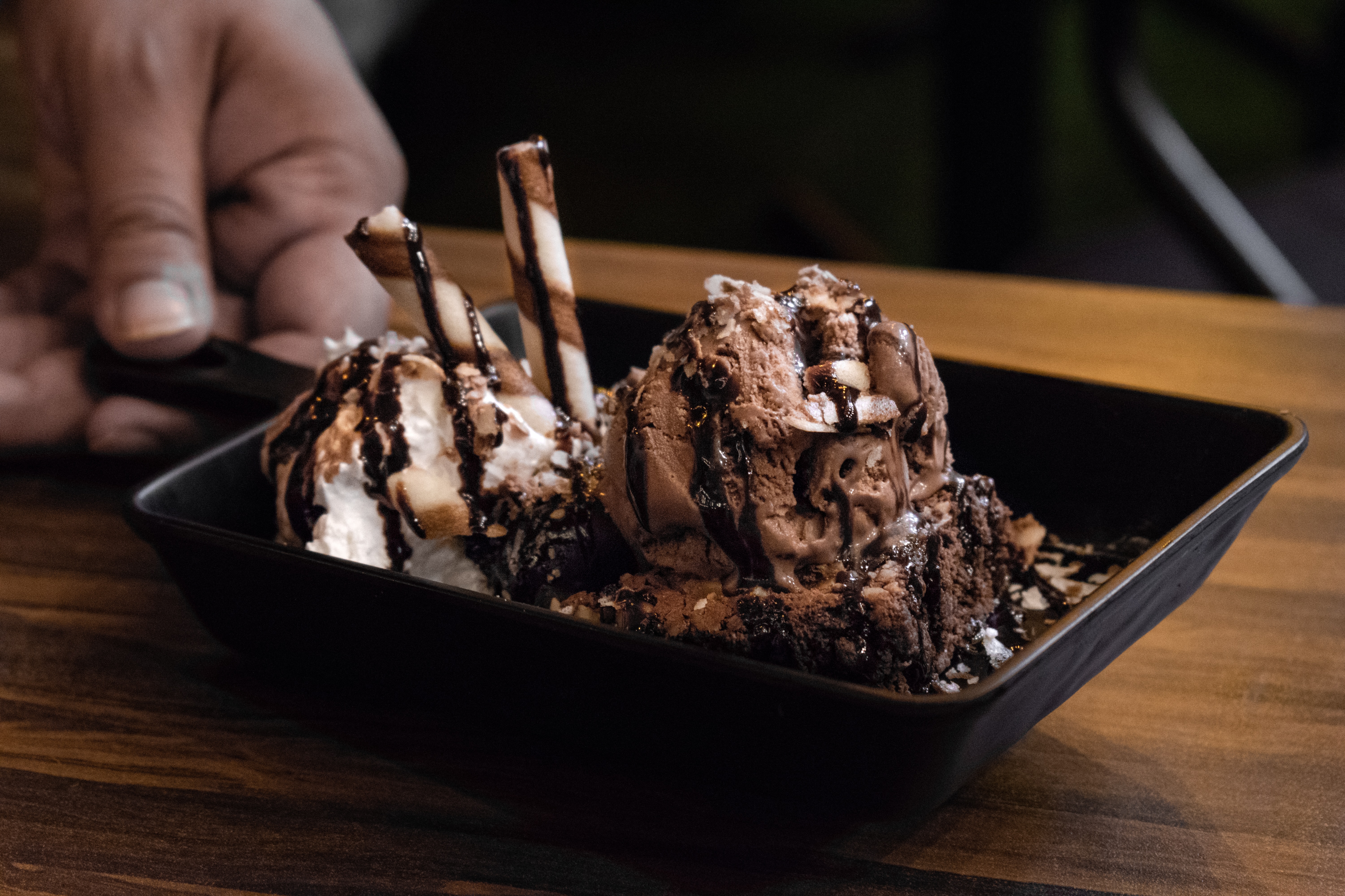 helado de chocolate